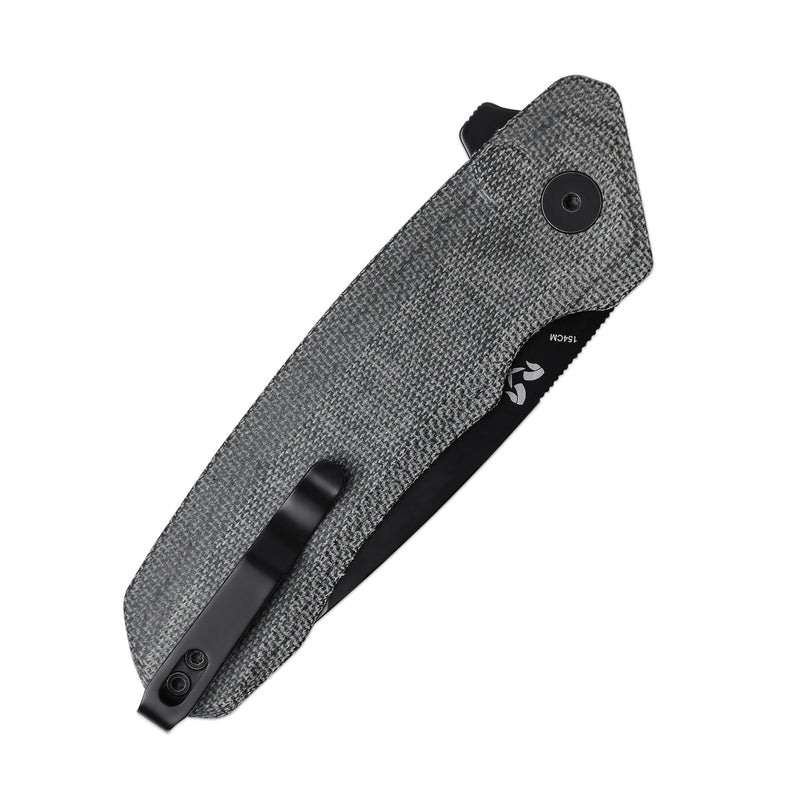 Kizer Mad Tanto Button Lock Knife Black Micarta Handle V4602C1 (3.31" Black)